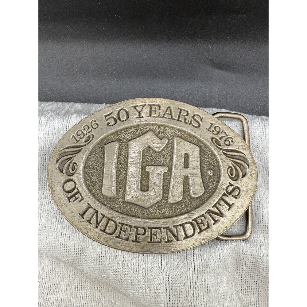 Vintage IGA 50 Years of Independents Belt Buckle‎